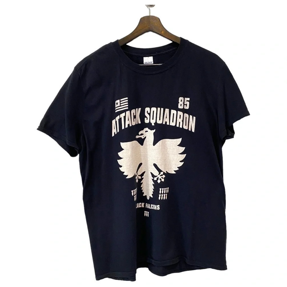 Gilden Attack Squadron Basic Black T Shirt Size L - Picture 4 of 14